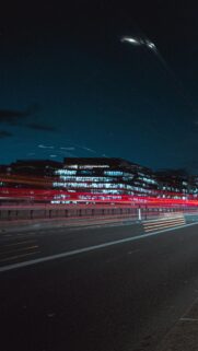 Night City Long Exposure Highway Motion Blur Mobile Wallpaper