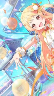 Anime Idol Girl Performing on Stage Wallpaper for Mobile