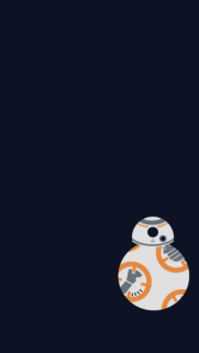 Minimalist BB8 Droid Star Wars Aesthetic Mobile Wallpaper for Smartphone