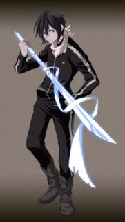 Yato Noragami God of Calamity With Glowing Spirit Blade Mobile Wallpaper
