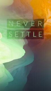 Never Settle Abstract Fluid Art Mobile Wallpaper with Gradient Colors