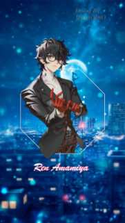 Ren Amamiya Persona 5 High Quality Mobile Wallpaper Aesthetic Blue Night