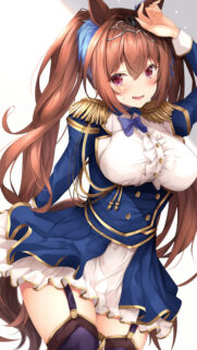 Anime Girl in Military Uniform Wallpaper High Resolution Mobile Background