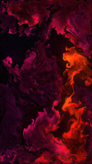 Fiery Abstract Fluid Art Background in Vibrant Red and Deep Purple Tones