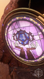 Critical Role Stained Glass D20 Dice 4K Mobile Wallpaper