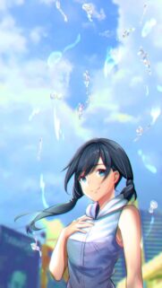 Anime Girl With Bubbles Aesthetic Mobile Wallpaper High Resolution