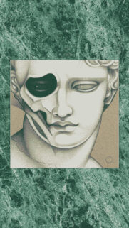 Aesthetic Surreal Greek Statue Face with Dark Hollow Eye Mobile Wallpaper