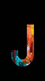 Abstract Letter J Artistic Paint Texture Mobile Wallpaper