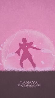 Minimalist Dota 2 Templar Assassin Lanaya Pink Aesthetic Mobile Wallpaper