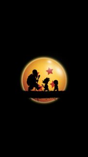 Dragon Ball Silhouette Minimalist Wallpaper for Mobile