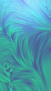 Stunning Teal and Purple Liquid Waves Abstract Mobile Wallpaper