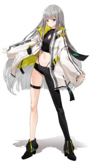 Cool Silver Haired Anime Girl in Urban Techwear Street Style Wallpaper