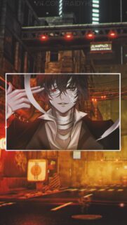 Osamu Dazai Bungo Stray Dogs Aesthetic Wallpaper with Dark Urban Background