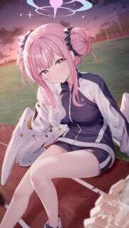 Cute Anime Girl with Pink Hair and Angel Wings Wallpaper for Mobile