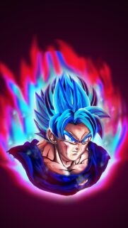 Super Saiyan Blue Goku Aura Wallpaper for Mobile – High Quality Anime Art