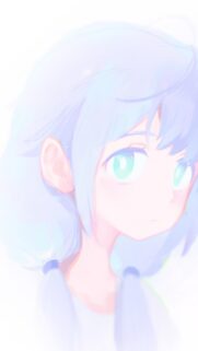 Dreamy Anime Girl with Pastel Blue Hair High Quality Mobile Wallpaper