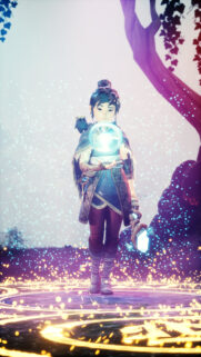 Kena Bridge of Spirits Cinematic Glowing Magic Wallpaper for Mobile