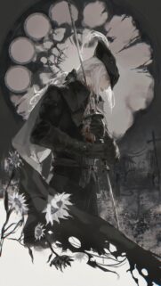 Melancholic Anime Warrior with Katana High Quality Mobile Wallpaper