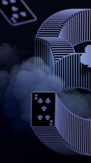 Abstract Pixel Art Playing Cards Phone Wallpaper in Deep Blue Tones