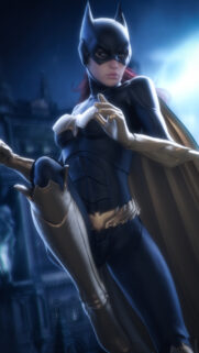 Stunning Batgirl Superhero Mobile Wallpaper in Gotham City Night