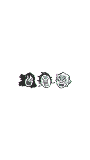 Minimalist Demon Slayer Chibi Trio Screaming Faces Wallpaper for Mobile