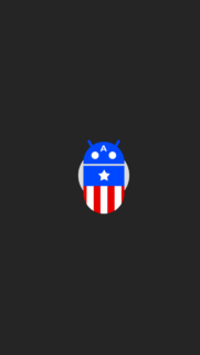 Minimalist Captain America Android Logo Wallpaper for Mobile Devices