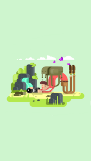 Cute Cartoon Wildlife Photographer Minimalist Illustration Mobile Wallpaper