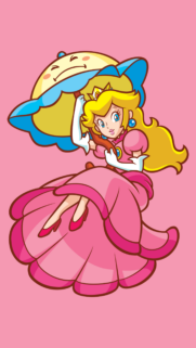 Princess Peach with Parasol Super Mario Mobile Wallpaper HD