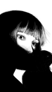 Stunning Black and White Anime Girl Portrait Aesthetic Wallpaper