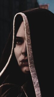 Mysterious Woman in Hood Portrait Mobile Wallpaper High Quality