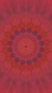 Vibrant Red Radial Mandala Pattern Mobile Wallpaper