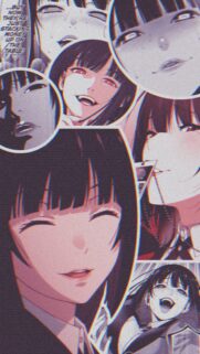 Kakegurui Yumeko Jabami Aesthetic Anime Collage Mobile Wallpaper