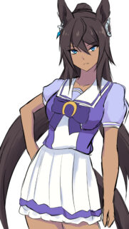 Anime Horse Girl Character in School Uniform Wallpaper