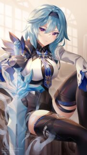 Stunning Eula Lawrence Genshin Impact Wallpaper – High Resolution Mobile Background
