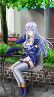 Vladilena Milizé 86 Anime Girl Sitting at Cafe Wallpaper