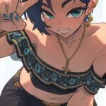 Anime Girl Short Hair Peace Sign Stylish Portrait High Resolution Wallpaper