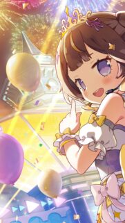 Cute Anime Idol Girl Crown Celebration High Resolution Mobile Wallpaper
