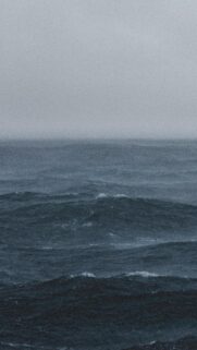 Moody Stormy Ocean Waves Aesthetic Mobile Wallpaper for Smartphone