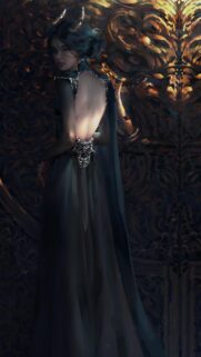 Elegant Demon Queen Fantasy Art Wallpaper for Mobile