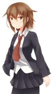 Cute Anime Girl in School Uniform High Resolution Mobile Wallpaper