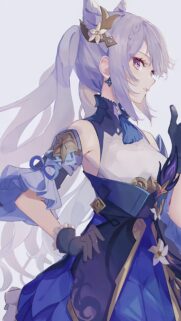 Keqing Genshin Impact High Quality Anime Girl Mobile Wallpaper