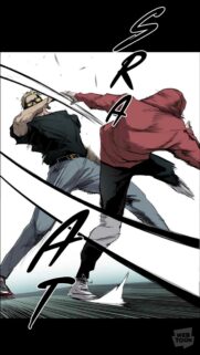 Intense Webtoon Fighting Scene Action Wallpaper for Mobile