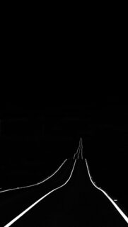 Minimalist Black and White Road Perspective Mobile Wallpaper