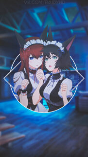 Steins Gate Maid Girls Kurisu and Mayuri Anime Mobile Wallpaper