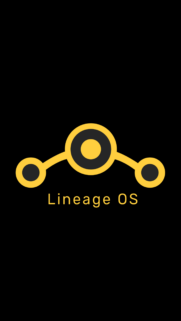 Minimalist Lineage OS Gold Logo Mobile Wallpaper High Resolution