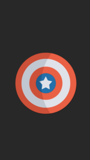 Minimalist Captain America Shield Icon Wallpaper for Mobile