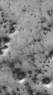 Stunning Monochrome Mars Surface Crater Wallpaper for Mobile