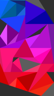 Abstract Geometric Triangle Pattern Mobile Wallpaper in Vibrant Red Blue and Purple Hues