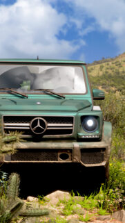 Rugged Green Mercedes Benz G Wagon Off Road Adventure 4K Mobile Wallpaper