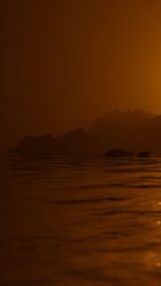 Minimalist Amber Sunset Over Dark Mountain Range Mobile Wallpaper